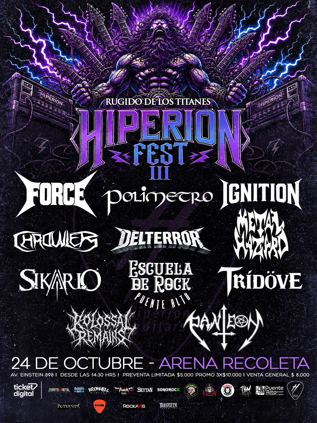 Force, Polímetro, Metal Hazard y más conforman Hiperión Fest III
